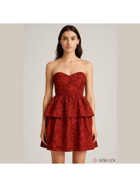 Altar’d State Red Strapless Dress